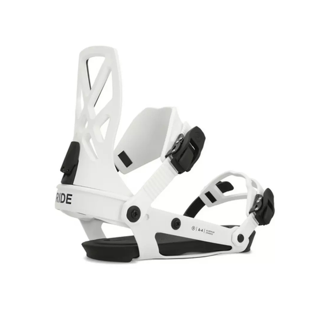 RIDE A-4 Snowboard Bindings White 2025 L
