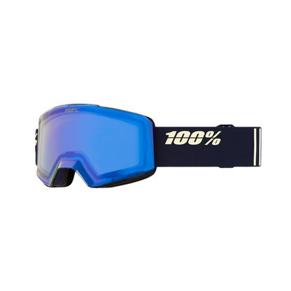 100% NORG Goggle Snow Steel/HiPER® Silver Mirror w/ Bonus HiPER® Blue Flash Mirror