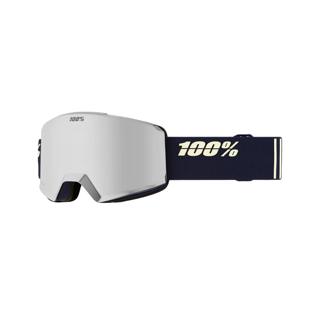 100% NORG Goggle Snow Steel/HiPER® Silver Mirror w/ Bonus HiPER® Blue Flash Mirror