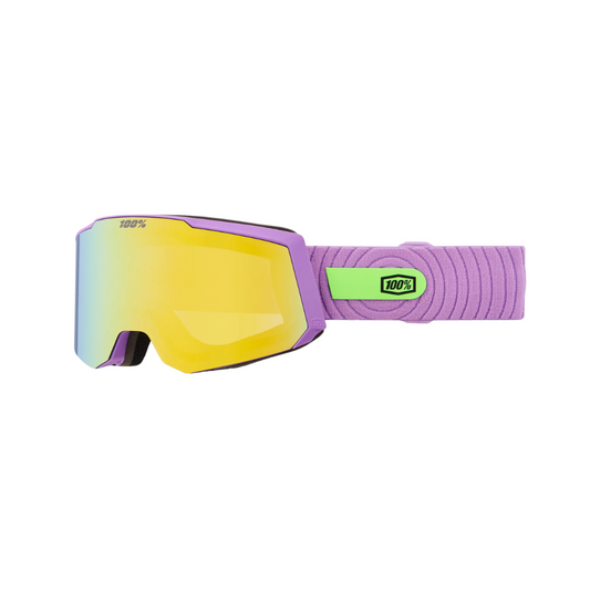 100% SNOWCRAFT S Goggle Snow Smoothie/HiPER® Yellow Gold Mirror w/ Bonus HiPER® Pink/Turquoise Mirror